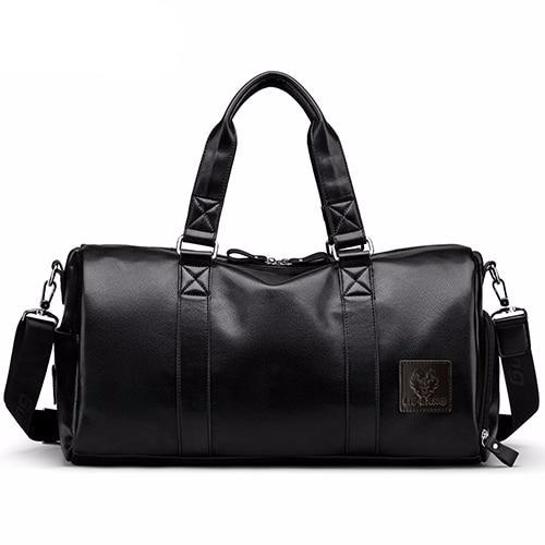 Men's Black handbag Travel Bag Waterproof Leather Large Capacity Travel Duffle Multifunction Tote Casual Crossbody Bags - LiveTrendsX