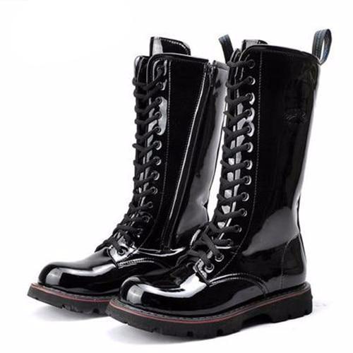 Over Knee High Boots Mens Military Boots Natural Cow light Leather Men Long Waterproof Snowboots Equestrian Motocycle Boots - LiveTrendsX