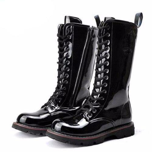 Over Knee High Boots Mens Military Boots Natural Cow light Leather Men Long Waterproof Snowboots Equestrian Motocycle Boots - LiveTrendsX