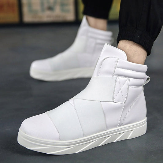 New Men Flat High Top sneakers Fashion Breathable Casual Walking Street Shoes British Hip Hop Shoes Bota Zapatillas Hombre - LiveTrendsX
