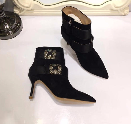 New Style Classic Fashion Design Woman Ankle Boots High Heels Women Genuine Leather Boots High Quality Pumps Shoes - LiveTrendsX