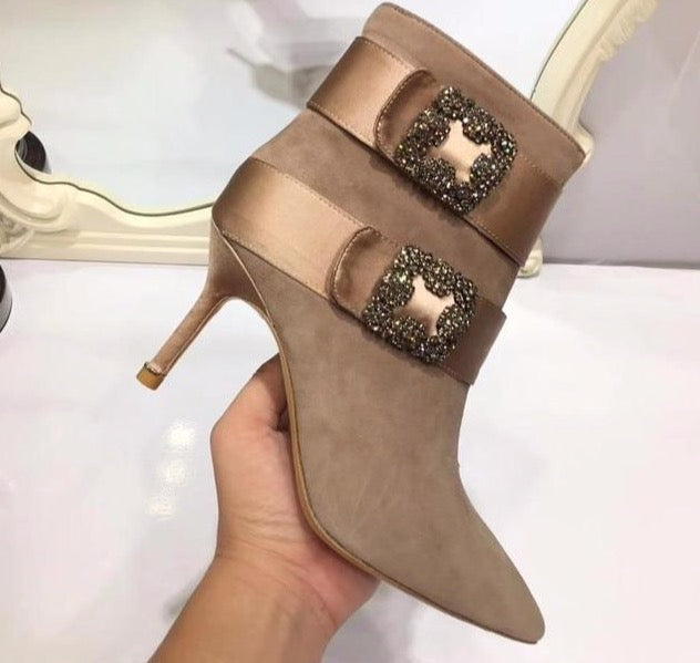 New Style Classic Fashion Design Woman Ankle Boots High Heels Women Genuine Leather Boots High Quality Pumps Shoes - LiveTrendsX