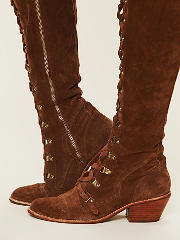 Lace Up Long Motorcycle Boots Women  Over-the-knee Boots Genuine Leather Tall Boots Women High Heels Botas De Caballo - LiveTrendsX