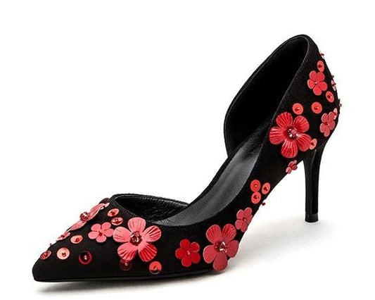 red shoes, real leather sandals ,fashion style,cow leather - LiveTrendsX