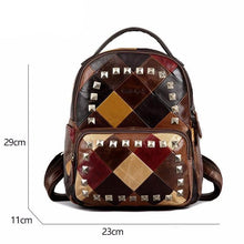 Load image into Gallery viewer, Women Backpack Female Genuine Leather Backpacks for Girls Small Backpack schoolbag Rivet Colorful Travel - LiveTrendsX
