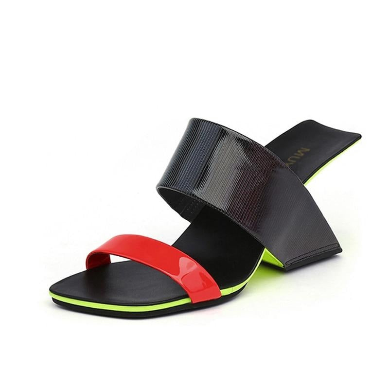 Slippers Women Summer Strange High Heels Mixed Colors Wedges Shoes for Women Comfortable Women's Shoes plus size - LiveTrendsX