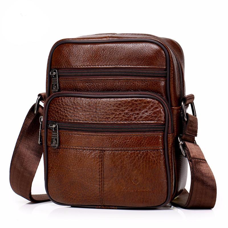 Genuine Leather Crossbody Men Messenger Bag Hot Sale Male Small Man Flap Fashion Shoulder Bags Men's Travel New Handbags - LiveTrendsX