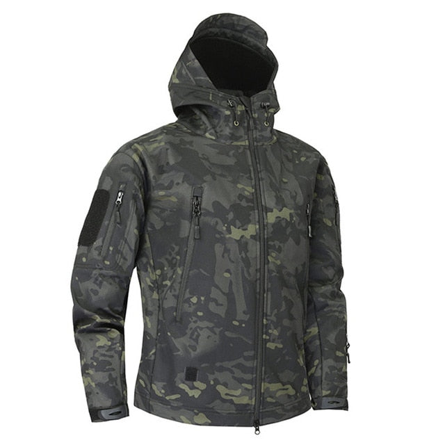 Skin Soft Shell Military Tactical Jacket Men Waterproof Army Fleece Clothing Multicam Camouflage Windbreakers 4XL - LiveTrendsX