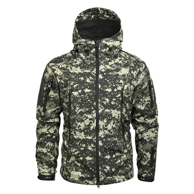 Skin Soft Shell Military Tactical Jacket Men Waterproof Army Fleece Clothing Multicam Camouflage Windbreakers 4XL - LiveTrendsX