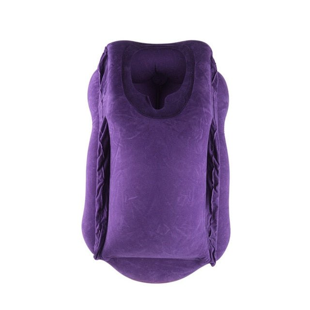 Travel pillow Inflatable pillows  air soft cushion trip portable innovative products body back support Foldable blow neck pillow - LiveTrendsX