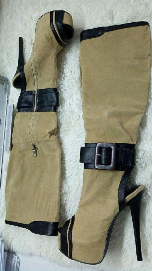 Women Sexy Sheepskin High Boots