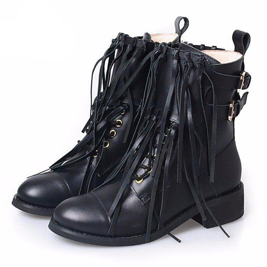 Low Heels Cow Leather Soft Sole Comfortable Women Boots - LiveTrendsX