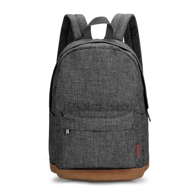 Men Male Canvas Backpack Gray Casual Rucksacks 15inch Laptop Backpacks College Student School Bag Backpack Women Mochila - LiveTrendsX