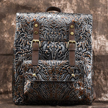 Load image into Gallery viewer, Hand rubbing leather backpack casual men and women first layer of leather embossed personality retro backpacks - LiveTrendsX
