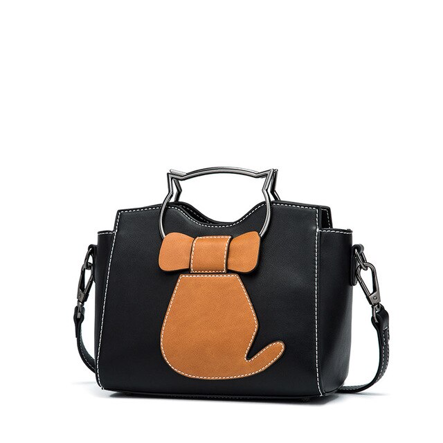 Women Handbag Tote Bag Female Shoulder Crossbody Bags Ladies Pu Leather Top-handle Kitten Appearance Messenger Bags - LiveTrendsX