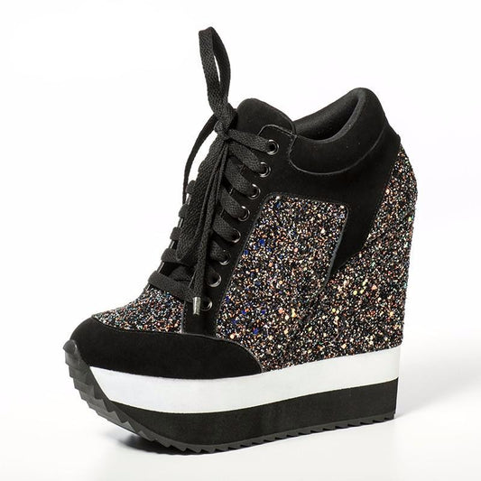 Glitter Shoes Women in Women's Pumps Increased High Heels Shoes Wedge Heels Women Pumps Feminino Sapato Feminino - LiveTrendsX