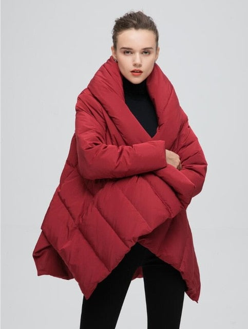 Women's Winter Jacket Fashion Cloak Winter Coat Women Parka Loose Plus Size Down Winter Coat Warm Jacket  Overcoat - LiveTrendsX