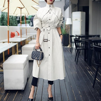 new arrival high quality women fashion comfortable loose a-line trench coat  professional temperament outdoor warm long trench - LiveTrendsX