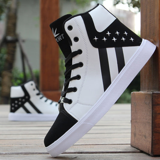 Men's Casual Skateboarding Shoes High Top Sneakers Sports Shoes  Breathable Hip Hop Walking Shoes Street Shoes Chaussure Homme - LiveTrendsX