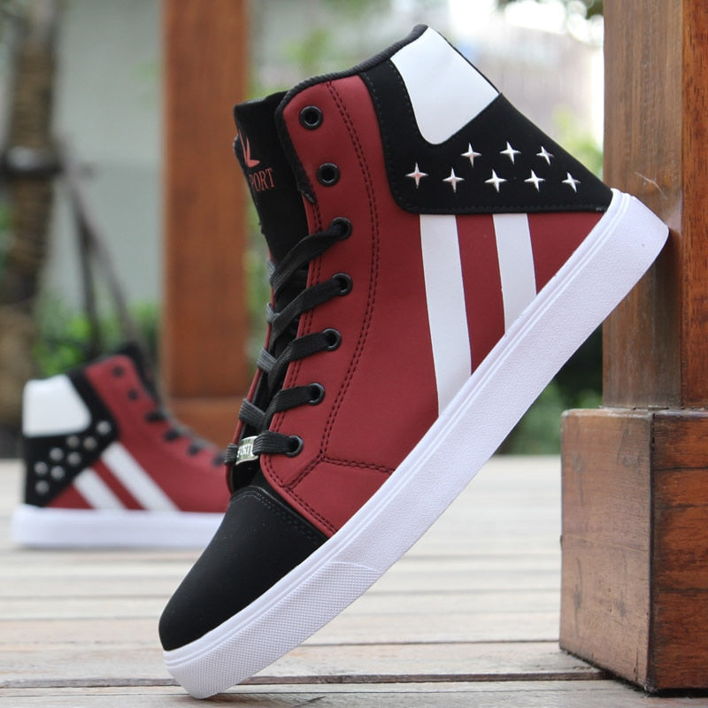 Men's Casual Skateboarding Shoes High Top Sneakers Sports Shoes  Breathable Hip Hop Walking Shoes Street Shoes Chaussure Homme - LiveTrendsX