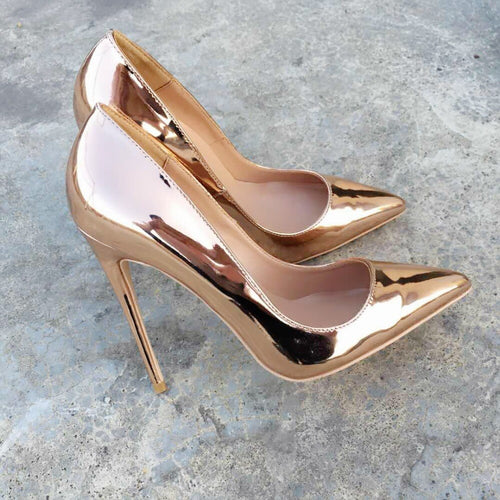 new spring and autumn new High thin heels with mouth low solemn tip mirror sexy fashion shoes - LiveTrendsX