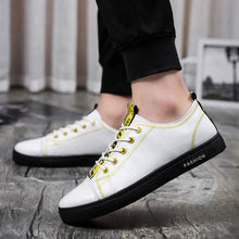 Load image into Gallery viewer, Fashion Men&#39;s Casual Sneakers Skateboarding Shoes PU Flats Shoes Students Outdoor Sneakers Street Shoes Lace Walking Shoes - LiveTrendsX
