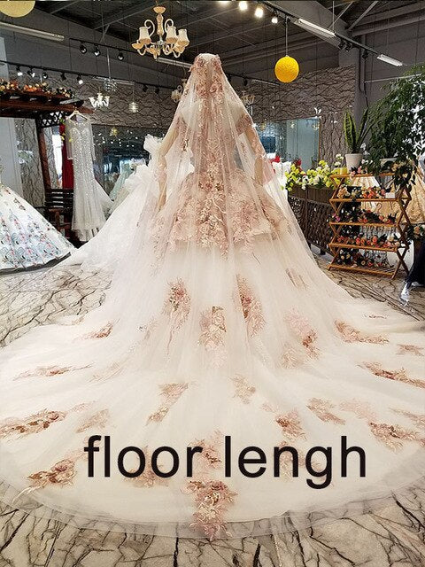 color flowers evening dresses with golden off shoulder sweetheart women occasion evening party dresses with long veil - LiveTrendsX