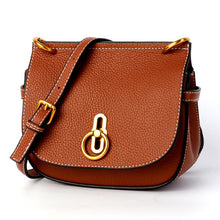 Load image into Gallery viewer, Women&#39;s new leather shoulder high quality metal buckle saddle bag Korean men&#39;s leather layer high quality metal buckle saddle ba - LiveTrendsX
