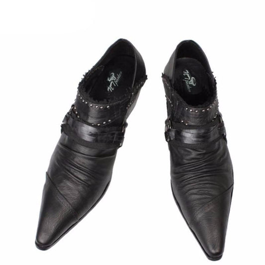 ntparker-Japanese Style pointed toe shoes high-heeled Man's Leather Shoes, Wedding/Stage/Business Shoes for Man - LiveTrendsX