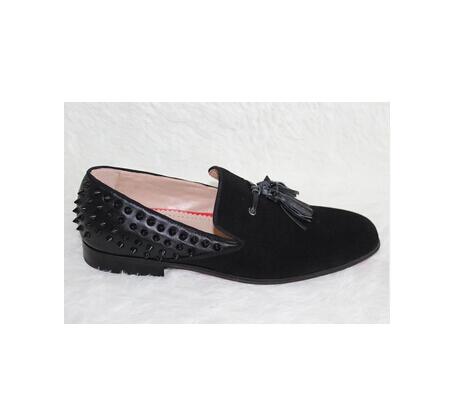 Hot Fashion  Men Shoes Slip On Rivets Stud Tassel Suede/Leather Men Loafers Flats uarache Sapato Feminino Shoes Mens - LiveTrendsX