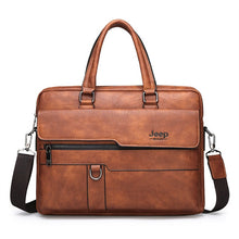 Load image into Gallery viewer, Men Briefcase Bag High Quality Business Famous Brand Leather Shoulder Messenger Bags Office Handbag 13.3 inch Laptop - LiveTrendsX
