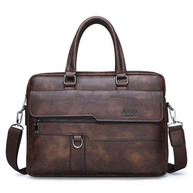Men Briefcase Bag High Quality Business Famous Brand Leather Shoulder Messenger Bags Office Handbag 13.3 inch Laptop - LiveTrendsX