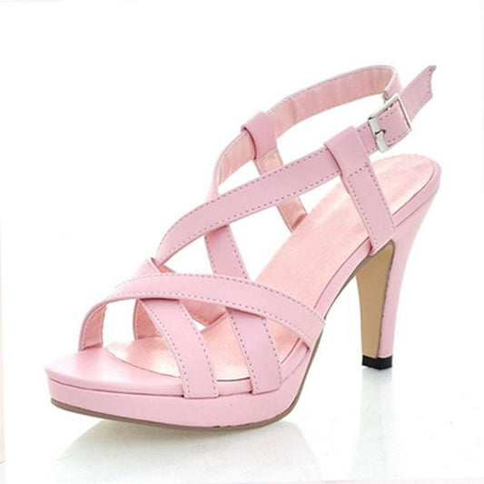 Size 32-43 Women's High Heel Sandals Gladiator Shoes Women Lady Sexy Platform Sandals Heels Summer Shoes Sandals - LiveTrendsX