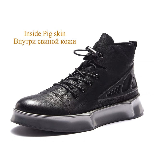 Genuine Leather Boots Men  Martins Boot Men Shoes Luxury Brand Formal Shoes Men Fashion Winter Shoes Men Fur - LiveTrendsX
