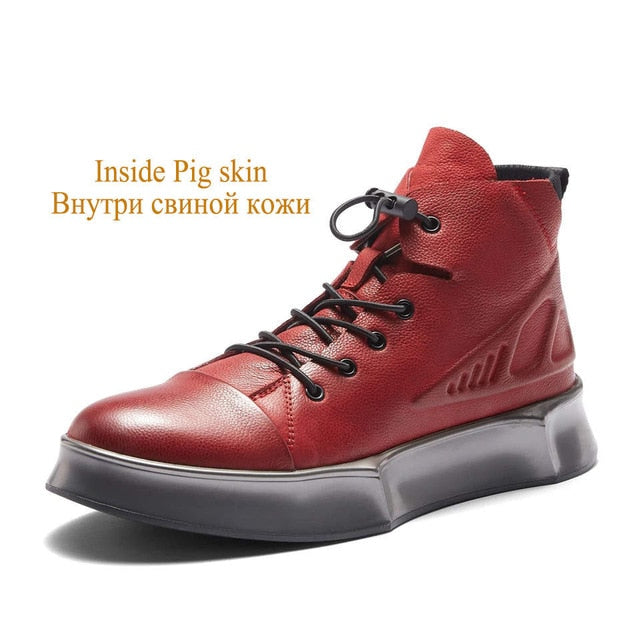 Genuine Leather Boots Men  Martins Boot Men Shoes Luxury Brand Formal Shoes Men Fashion Winter Shoes Men Fur - LiveTrendsX