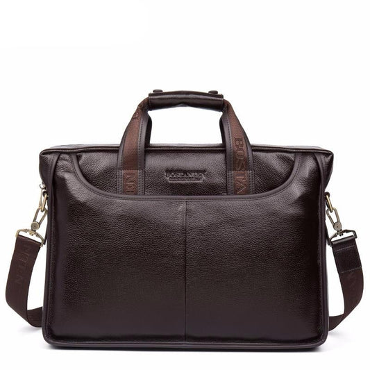 New Fashion Genuine Leather Men Bag Famous Brand Shoulder Bag Messenger Bags Causal Handbag Laptop Briefcase Male - LiveTrendsX