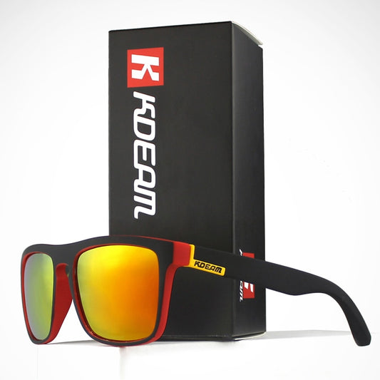 Fashion Guy's Sun Glasses From KDEAM Polarized Sunglasses Men Classic Design All-Fit Mirror Sunglass With Brand Box CE - LiveTrendsX