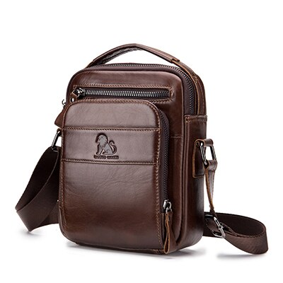 Retro men business bag Genuine Leather men's shoulder bag Cowhide leather men's Totes handbag crossbody bag messenger bag purse - LiveTrendsX