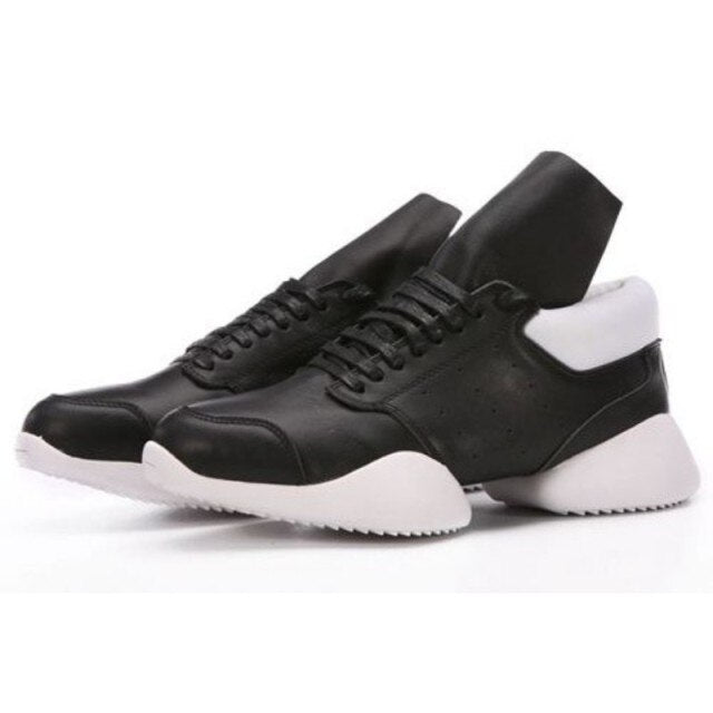 メンズ ホースシュー レースアップ アンクル ラグジュアリー トレーナー 本革 ブーツ