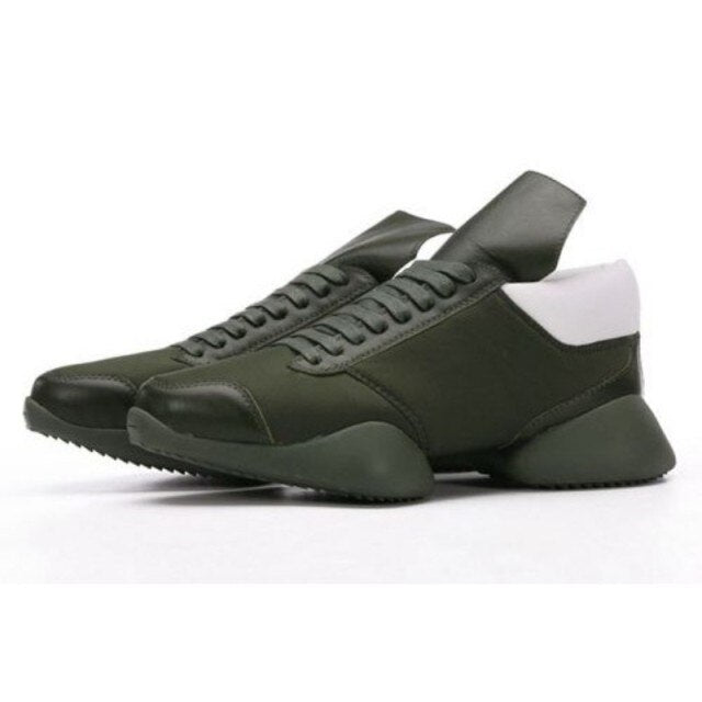 メンズ ホースシュー レースアップ アンクル ラグジュアリー トレーナー 本革 ブーツ