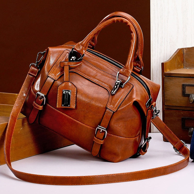 Soft Boston Bag Designer Crossbody Bags for Women PU Leather Tote Shouler Bag Luxury Handbags Female Bolsa - LiveTrendsX