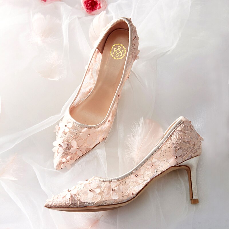 Flowers Wedding Shoes Fairy Elegant Female