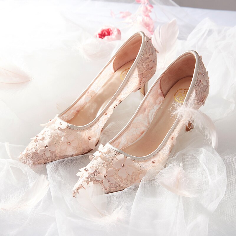 花 ウェディングシューズ 妖精 エレガント 女性