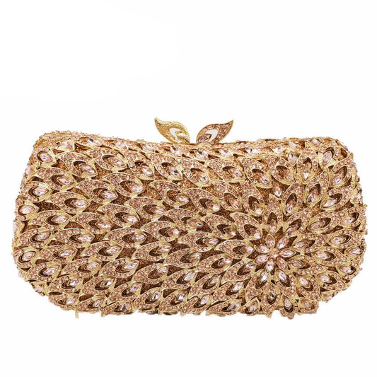 Hollow Out Women Diamond Evening Bags Metal Minaudiere Purses and Handbags Bridal Wedding Crystal Bag - LiveTrendsX