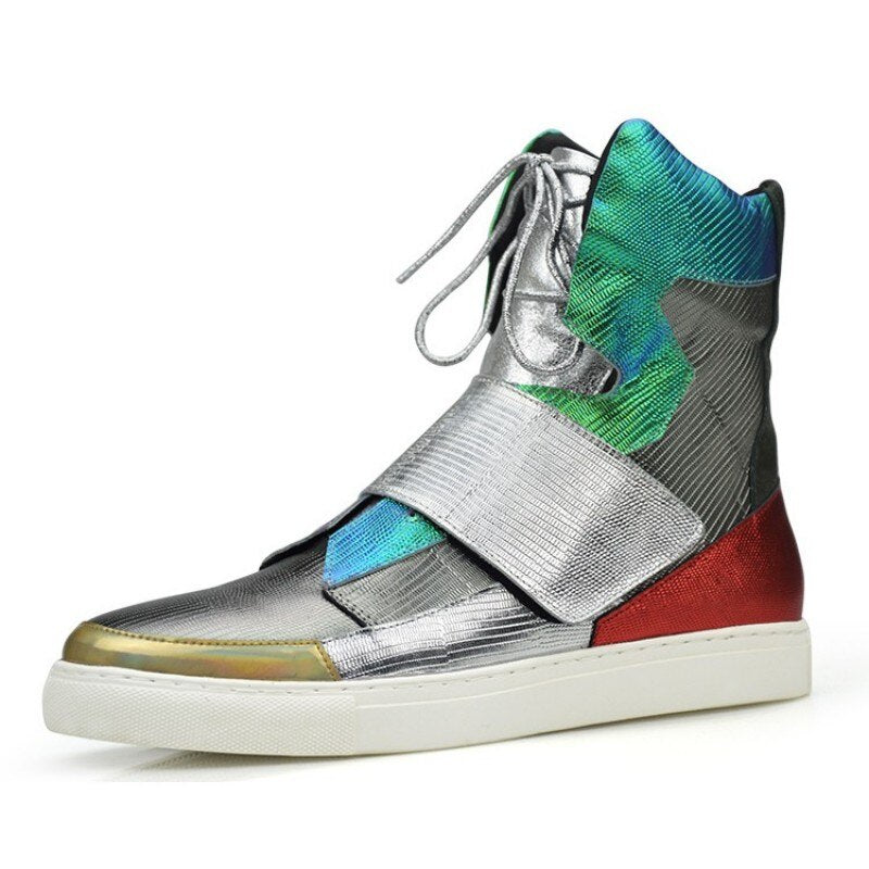 Men  Shoes High-TOP Ankle Boots  Mixed Colors Shoes