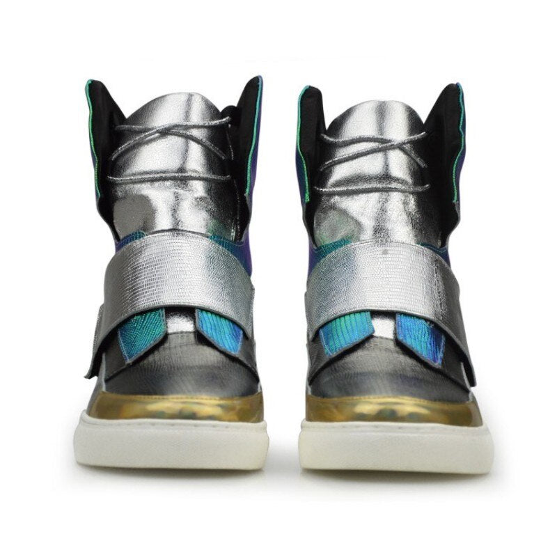 Men  Shoes High-TOP Ankle Boots  Mixed Colors Shoes