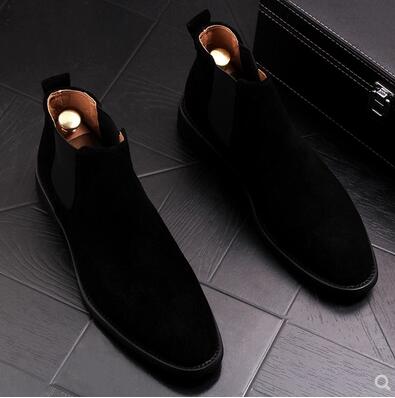 new arrival mens casual breathable genuine leather ankle boots nubuck chelsea booties young gentleman cowboy shoes zapato hombre - LiveTrendsX