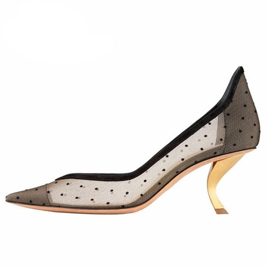 Summer Mesh Wedding Shoes Woman Sexy Strange Heel - LiveTrendsX