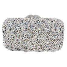 Load image into Gallery viewer, Crystal Flower Clutch Bag Ladies Luxury Bags Diamond Wedding Purse Women Chain Handbags - LiveTrendsX
