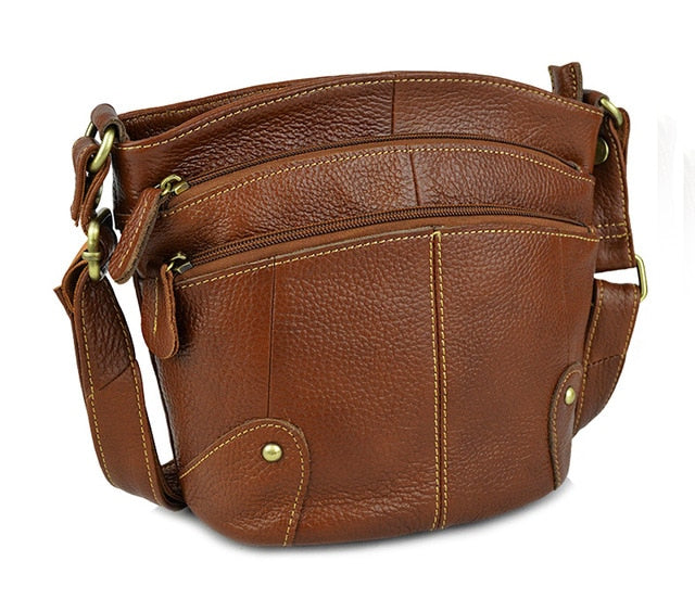 Genuine Leather Small Messenger Bags For Ladies - LiveTrendsX